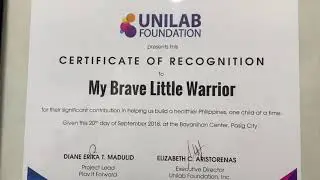 Thank you to Unilab Foundation and to Play It Forward for being our partner for several years now.