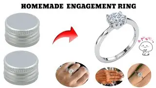 DIY Homemade rings/how to make rings with waste bottle cap/homemade Cute love rings