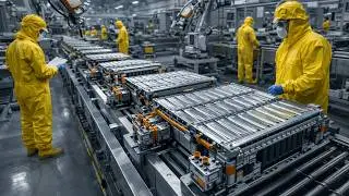 Inside a Modern Electric Vehicle Battery Factory | Full Manufacturing Process