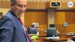 Arizona Senate President and Senate President Pro spar with protestors