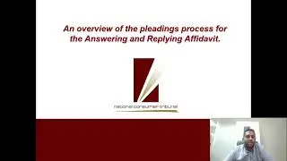 Pleadings Process for Replying & Answering Affidavit