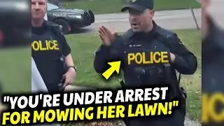 Cops Arrest Lawn Guy for MOWING an Elderly Widow's OVERGROWN Lawn?!