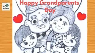Grandparents Day Drawing 2025 ❤️ Easy & Cute Greeting Card Idea for Kids