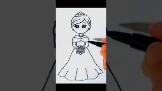 How to draw a BRIDE #shorts #bridedrawing #drawingabride #easybridedrawing #bridecartoon #howtodraw
