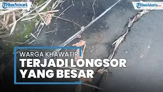 Jalan di Cirendeu Retak 100 Meter, Warga Khawatir Terjadi Longsor Besar