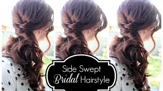 Side Swept bridal hairstyle