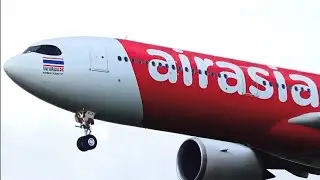 初激撮！エアアジアのA330neo Thai AirAsia X Airbus&nbsp;A330-941[ HS-XJA] Landing! NRT16L