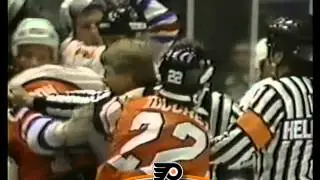 Apr 2, 1985 Rick Tocchet vs Steve Richmond ROUGHS Philadelphia Flyers vs New York Rangers