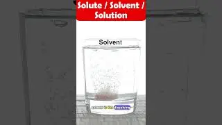 What is Solute, Solvent & Solution #shorts #mixtures