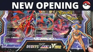Opening New Pokemon Cards Deoxys VMAX & VSTAR Promo Box