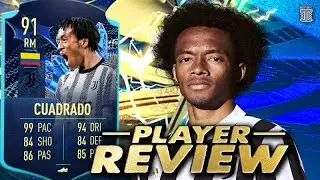 91 TEAM OF THE SEASON MOMENTS CUADRADO PLAYER REVIEW! - TOTS - FIFA 23 Ultimate Team