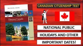 Canadian Citizenship Test 2025 | National Public Holidays and Other Important Dates