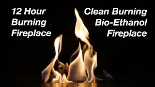 Burning  Fireplace  - 12hr of beautiful clean burning flueless Ethanol Fireplace.