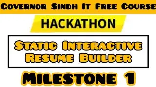 GIAIC Hackathon Milestone 1 | Static Interactive Resume Builder | Hackathon Governor Initiative