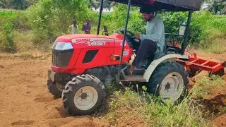 Swaraj Target 630 4wd mini tractor pulling performance | Ridge farming