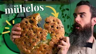 Absurd einfach: Sauerteig Fladenbrot ohne Kneten und Falten &uuml;ber Nacht.