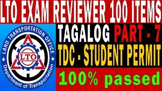 LTO Exam Reviewer 2023 Tagalog | Professional | Student Permit | Non - Pro PART - Part 7