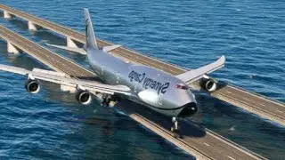AMAZING ;; Very Low Landing Cargo plane ;; small airport [ game