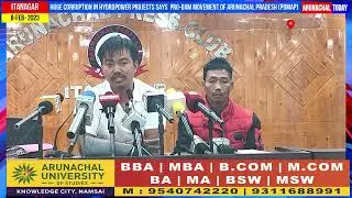 Huge corruption in Hydropower projects says  Pro-Dam Movement of Arunachal Pradesh (PDMAP)