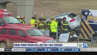 Car crashes into overpass on I-94; 1 killed