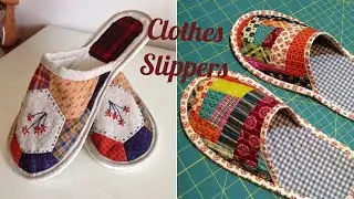 How to make clothes  Slippers in Winter at home | Indoor Slippers | DIY Warm Slippers | Room Shoes