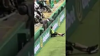 Celtic Pitch Invader Takes Flag Then Face Plants The Barrier 😂 #celticfc #manutd #football #legends