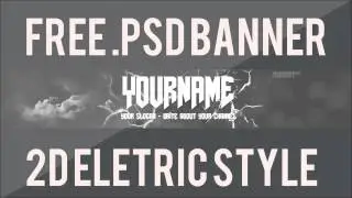 15/14 - YouTube Banner Template \\ Free - 2D ELETRIC STYLE // .PSD Included!