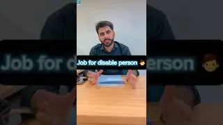 job for disable person #job#disabledcreator #disableperson