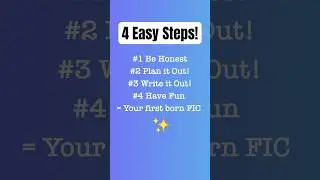 Write Your 1st FANFIC in 4 EASY Steps 😎 #fanfiction #fanfictionauthor #ao3