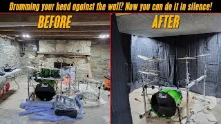 Drum room soundproofing. Case study how to sound proof drum room in basement using acoustic blankets
