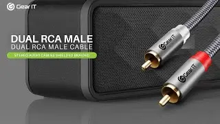 GEARit RCA Cable 2RCA Male to 2RCA Male Stereo Audio Cables Shielded Braided RCA Stereo Cable