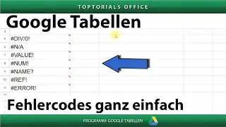 Fehlercodes ganz einfach ( Google Tabellen )