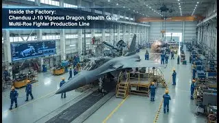 Inside the Factory: Chengdu J-10 Fighter Jet Assembly Line & Stealth Paint Application