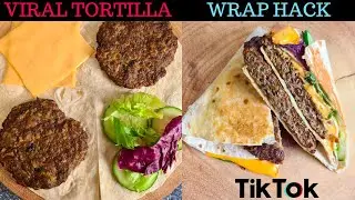 TikTok Tortilla Wrap Hack| Cheeseburger Wrap Recipe| Tortilla Lunch Wrap