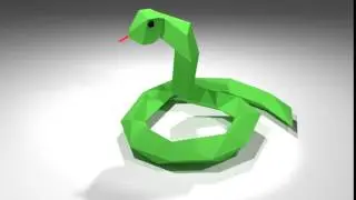 Lowpoly Daily - Snake (Low poly wobbly snek)