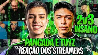 REAÇÃO DOS STREAMERS AO CLUTCH do TUYZ e PANCADA SALVANDO A LOUD!