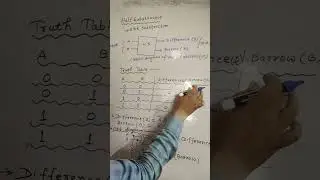 Half Substractor ll Block diagram of half Substractor ll Truth Table ll Circuit Diagram ll#tranding
