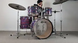 1971 Ludwig Psychedelic Red Hollywood Drum Kit