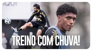 ELENCO TREINA NA MANH&Atilde; DESTA QUINTA NO CT REI PEL&Eacute;