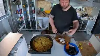 Irish Paella and Greyhound Grapefruit Cocktail