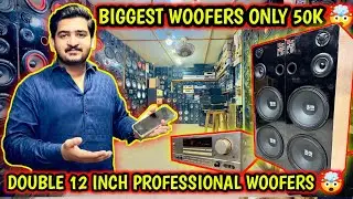 DOUBLE 12 INCH PROFESSIONAL WOOFER SPEAKERS PAIR HALL ROAD LAHORE MARKET 0322 4593730