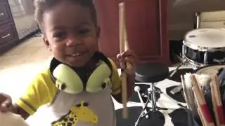 Drum lessons by a 2yr old. | Wilson World