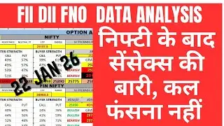 FII PRO F&O  DATA AND NIFTY & SENSEX EXPIRY ANALYSIS FOR 22 JAN 2026 |EDUCATIONAL VIDEO FOR THURSDAY