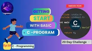 Day 18 of 20 Day Challenge of Basic C programming | C program to find the length of a string#ccode