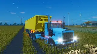 Sorguma Harvesting Big Challenge Night Farming Simulator 25