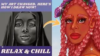 My Digital Art Journey | How My Process Changed + Photoshop Timelapse