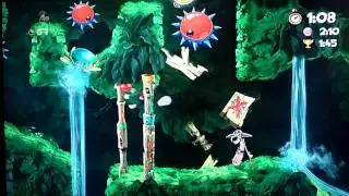 Rayman Origins - Go With the Flow - Speed Challenge Playthrough 1:36