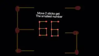 Move 2 sticks get the smallest number #shorts #matchstick #matchsticktrick #puzzle