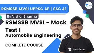 RSMSSB MVSI - Mock Test I | Automobile Engineering | RSMSSB MVSI UPPSC AE | Vishal Sir