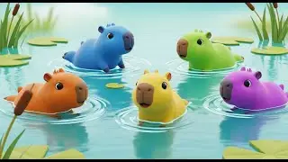 Cinco Peque&ntilde;as Capivaras Nadan, Nadan | Rimas Infantiles y Canciones para Ni&ntilde;os